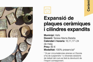 Curso Expansió De Plaques Ceràmiques I Cilindres Expandits A L’Escola Per L’Art I La Cultura De Tortosa